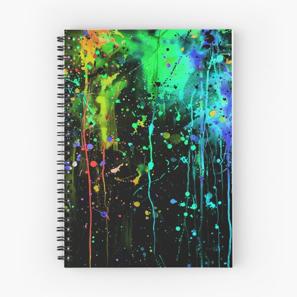 Item preview, Vibrant Green and Blue Abstract Paint Splatter Art  designed and sold by DEC02.
