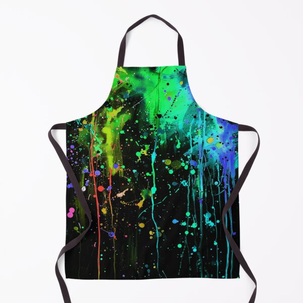 Item preview, Vibrant Green and Blue Abstract Paint Splatter Art  designed and sold by DEC02.