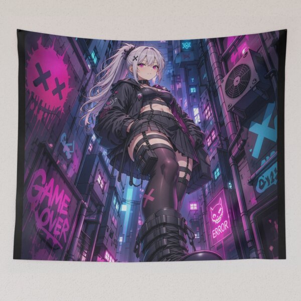 Item preview, Game Over – Cyberpunk Girl designed and sold by Revyra Design .