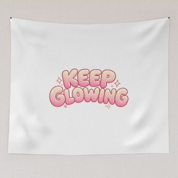 Item preview, Keep Glowing Pastel Bubble Text designed and sold by Inkworksbyshery.
