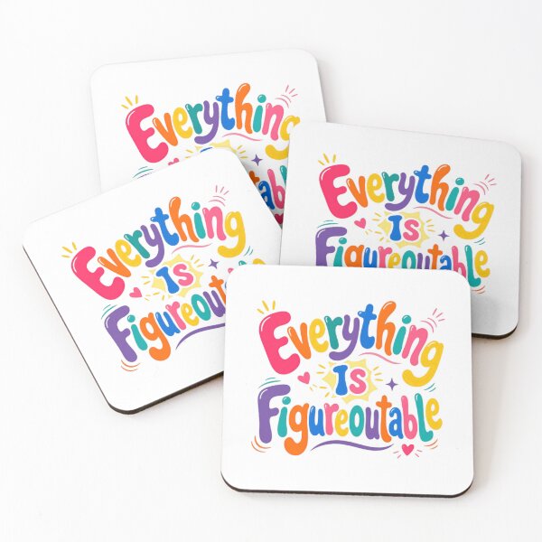 Item preview, Everything Is Figureoutable – Colorful Positive Thinking Quote designed and sold by SkeletonsDanger.