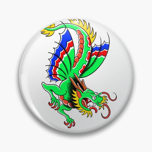 Item preview, Green Dragon Traditional Old School designed and sold by MARCOSURREAL.