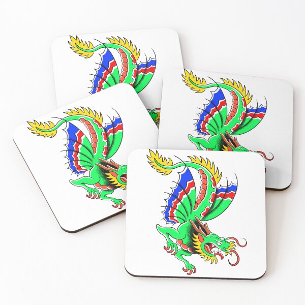 Item preview, Green Dragon Traditional Old School designed and sold by MARCOSURREAL.