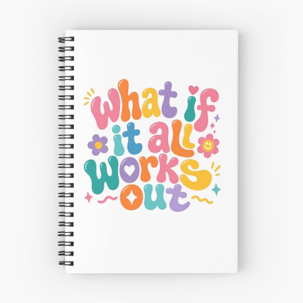 Item preview, What If It All Works Out? – Colorful Positive Thinking Quote designed and sold by SkeletonsDanger.