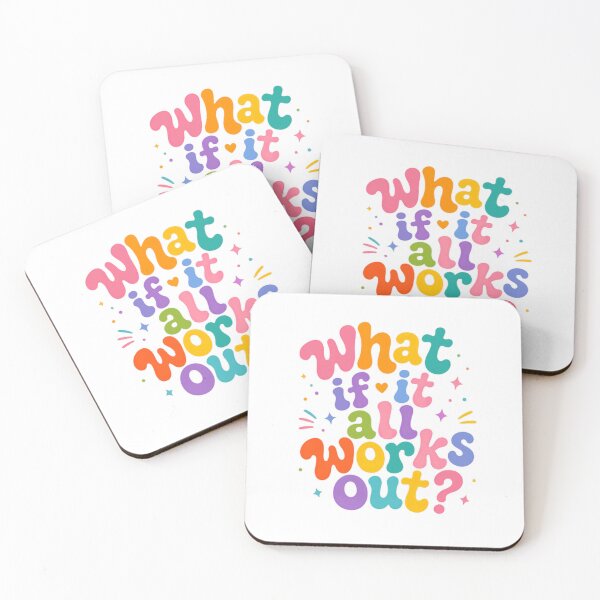 Item preview, What If It All Works Out? – Cheerful Optimistic Saying designed and sold by SkeletonsDanger.
