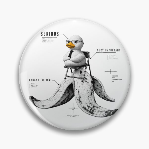Item preview, Serious Duck Banana Peel Absurdist Corporate Art designed and sold by zzz888.