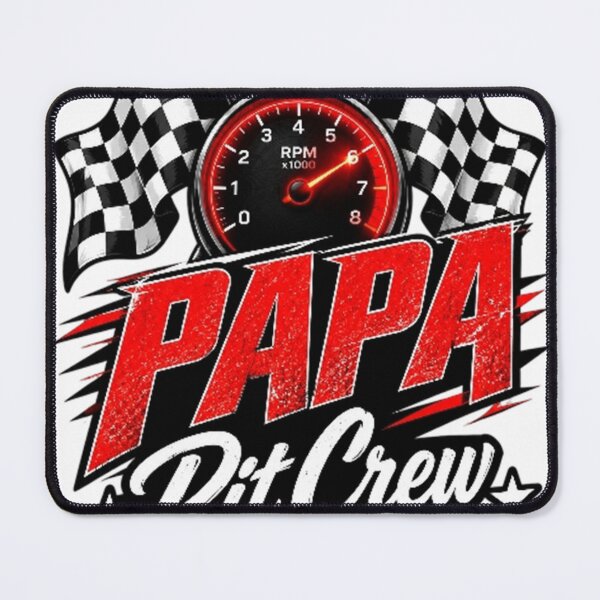 Item preview, Dad Pit Crew Racing Birthday Checkered Flag Race Car Graphic designed and sold by PixelForge Studio2.