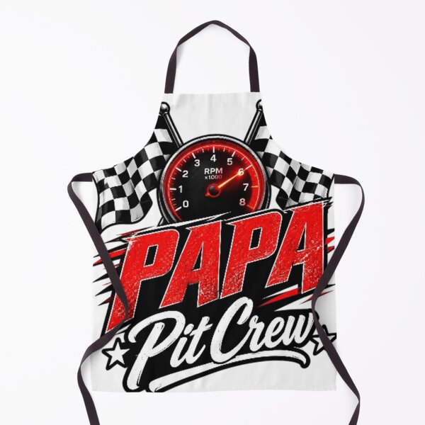 Item preview, Dad Pit Crew Racing Birthday Checkered Flag Race Car Graphic designed and sold by PixelForge Studio2.