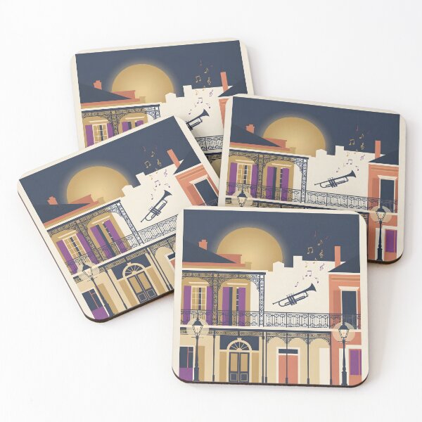 Item preview, New Orleans Vintage Travel Poster - Minimalist Jazz Quarter Art Print designed and sold by DuckOddity.