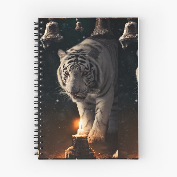 Item preview, Bells in the Shadows – White Tiger Fantasy Art designed and sold by TreatLLC.