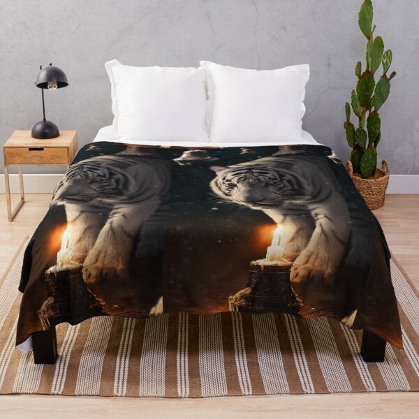 Item preview, Bells in the Shadows – White Tiger Fantasy Art designed and sold by TreatLLC.