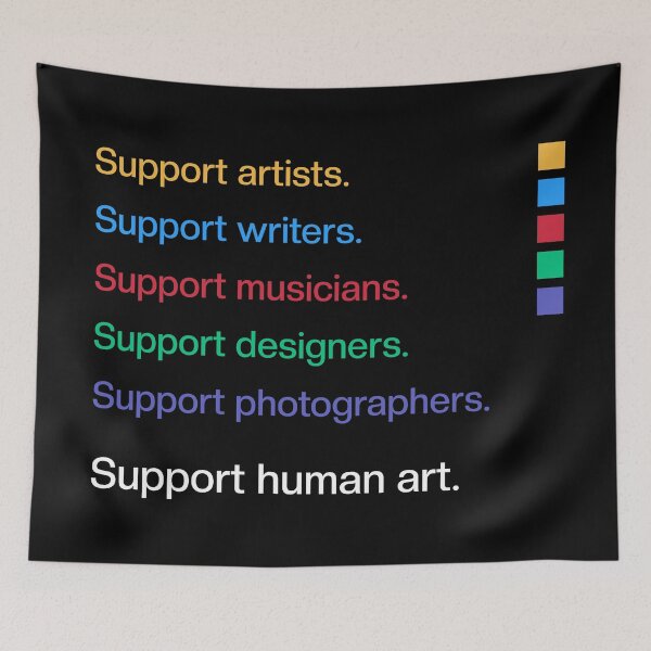 Item preview, Support Human Art designed and sold by ruchir.online.