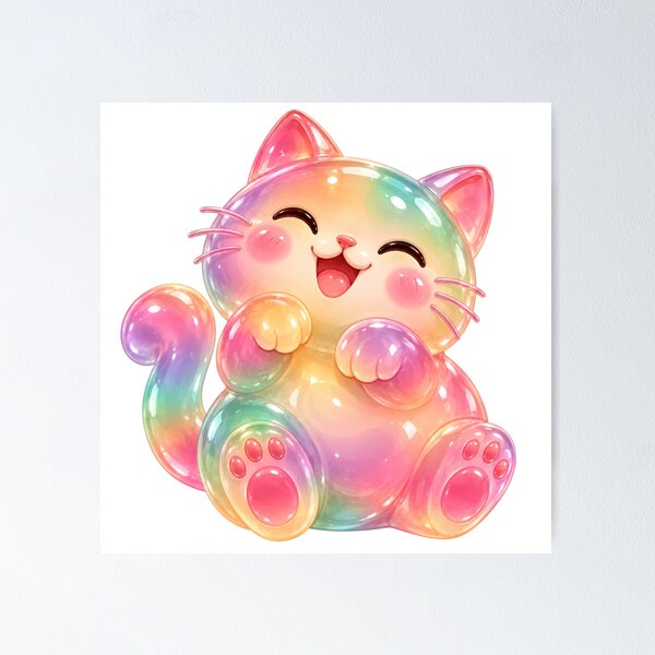 Item preview, Cute Gummy Cat Candy Style designed and sold by CanArtVision.