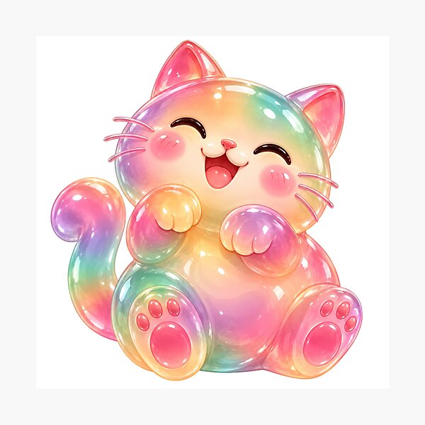 Item preview, Cute Gummy Cat Candy Style designed and sold by CanArtVision.