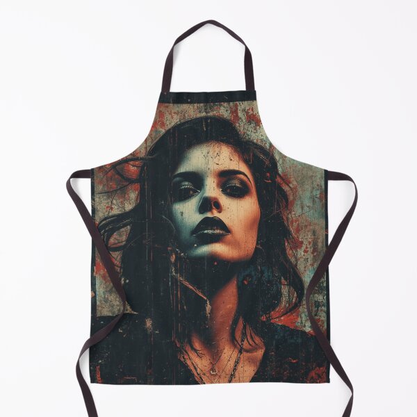 Item preview, Gothic Grunge Vampire Portrait Red and Teal Splatter Art designed and sold by ERODED SELF.