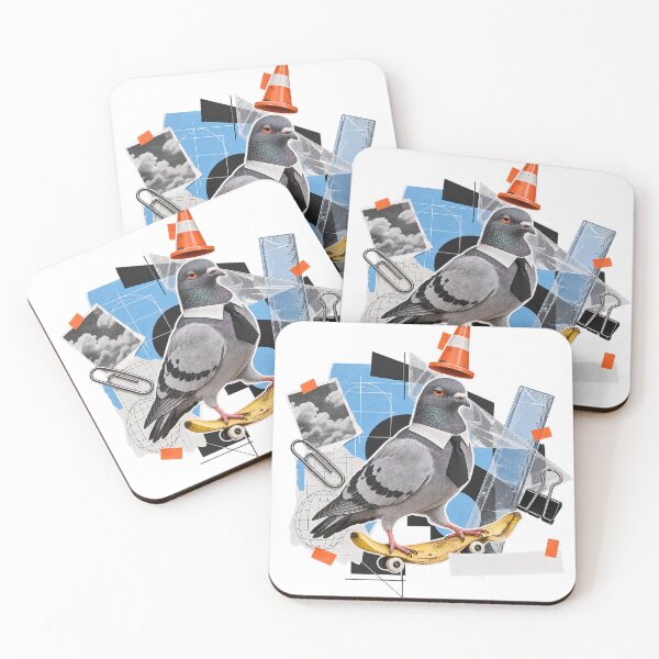 Item preview, Pigeon Skater Banana Board Corporate Collage Art designed and sold by zzz888.