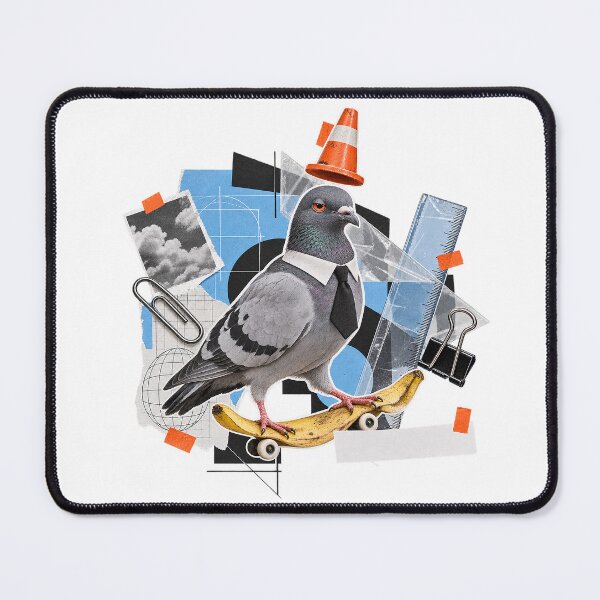 Item preview, Pigeon Skater Banana Board Corporate Collage Art designed and sold by zzz888.