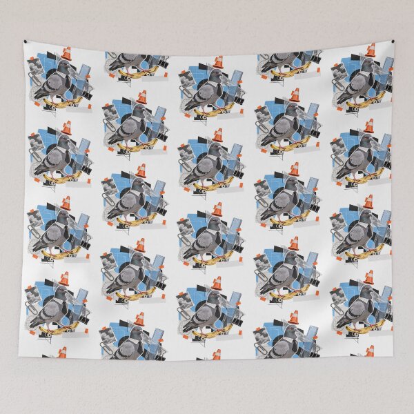 Item preview, Pigeon Skater Banana Board Corporate Collage Art designed and sold by zzz888.