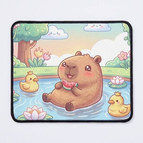 Item preview, Kawaii capy in a pond designed and sold by DBSA.