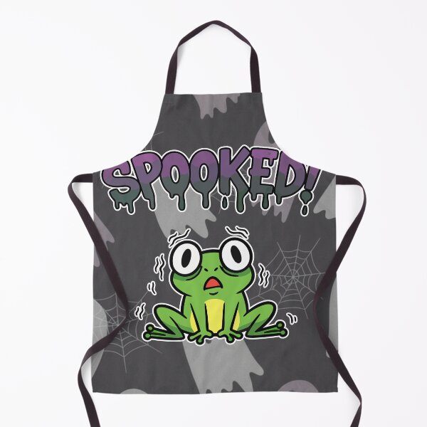 Item preview, Spooked! Scared Green Frog Cartoon Square Edition designed and sold by Taridesign.