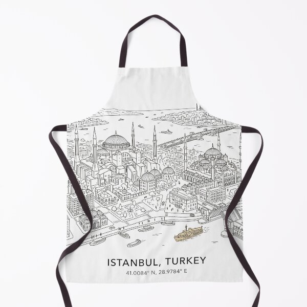 Item preview, Dibujo lineal de la ciudad de Estambul designed and sold by OzzFrequency.