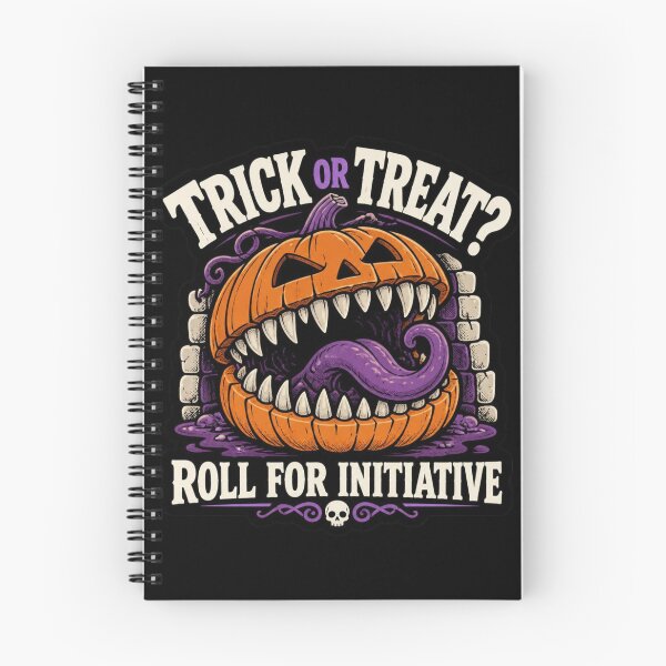Item preview, Halloween Mimic Pumpkin Shirt Funny RPG Jack O Lantern T-Shirt Roll For Initiative designed and sold by Dice_Goblin_Studio.