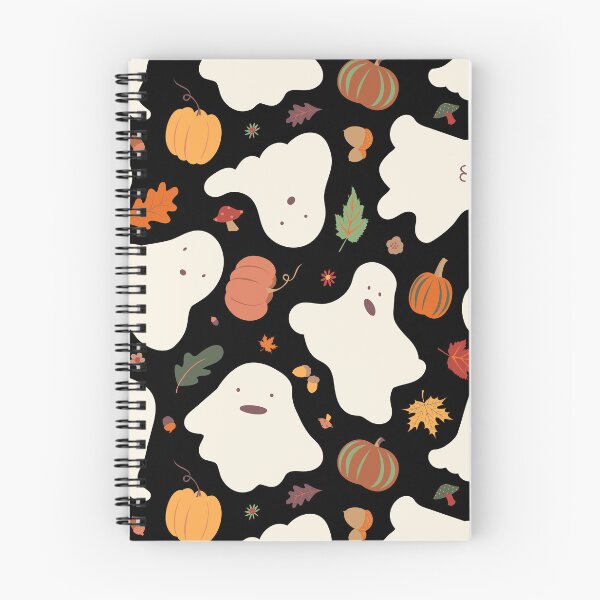 Item preview, Kawaii Autumnal Ghosts in Black designed and sold by YesterdayColl.