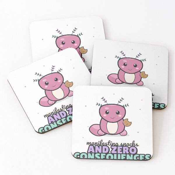 Item preview, Manifesting Snacks and Zero Consequences - Cute Axolotl designed and sold by BooAndBloomCo.