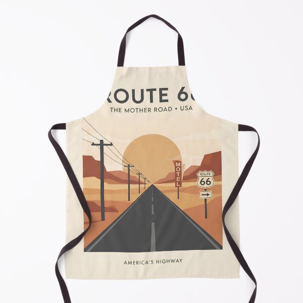 Item preview, Route 66 Vintage Travel Poster - Minimalist Highway Road Trip Art Print designed and sold by DuckOddity.