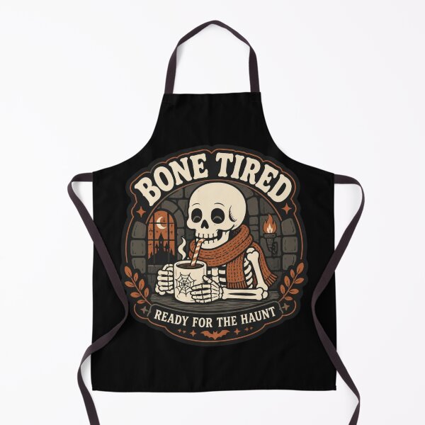 Item preview, Bone Tired Skeleton Coffee Vintage Halloween Shirt Cozy Spooky TTRPG Tee designed and sold by Dice_Goblin_Studio.