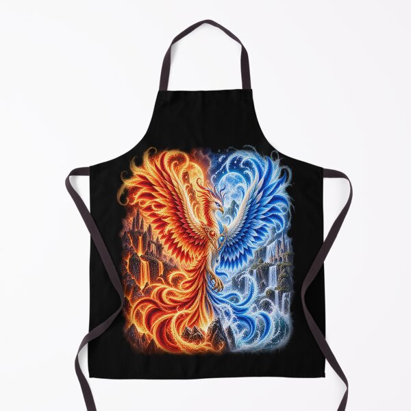Item preview, Dual Element Phoenix – Fire and Water Fantasy designed and sold by TroviTutto.