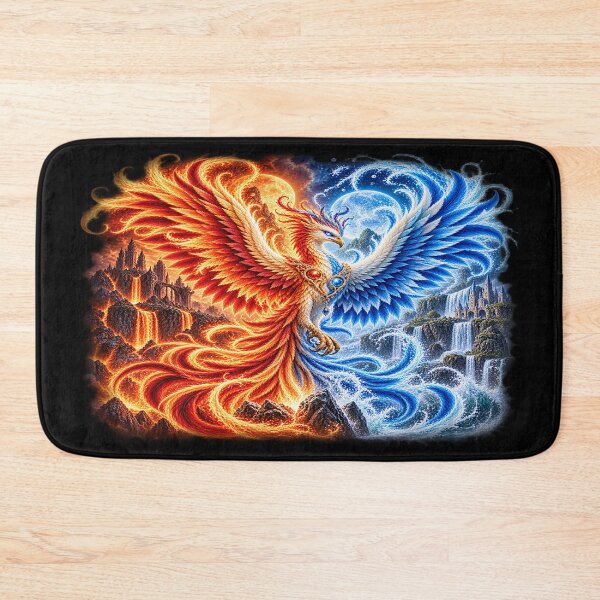 Item preview, Dual Element Phoenix – Fire and Water Fantasy designed and sold by TroviTutto.