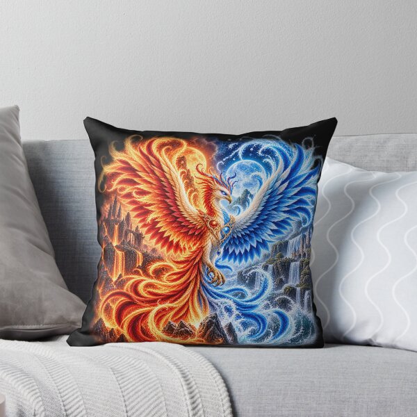 Item preview, Dual Element Phoenix – Fire and Water Fantasy designed and sold by TroviTutto.