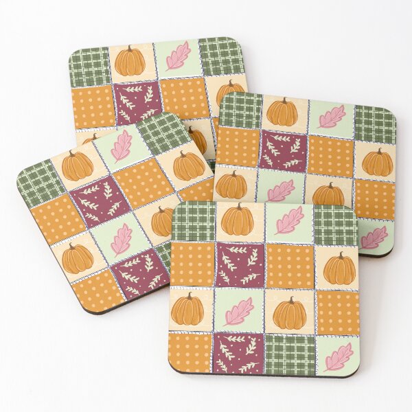 Item preview, Pumpkin patchwork surface pattern  designed and sold by BrandiGroverArt.