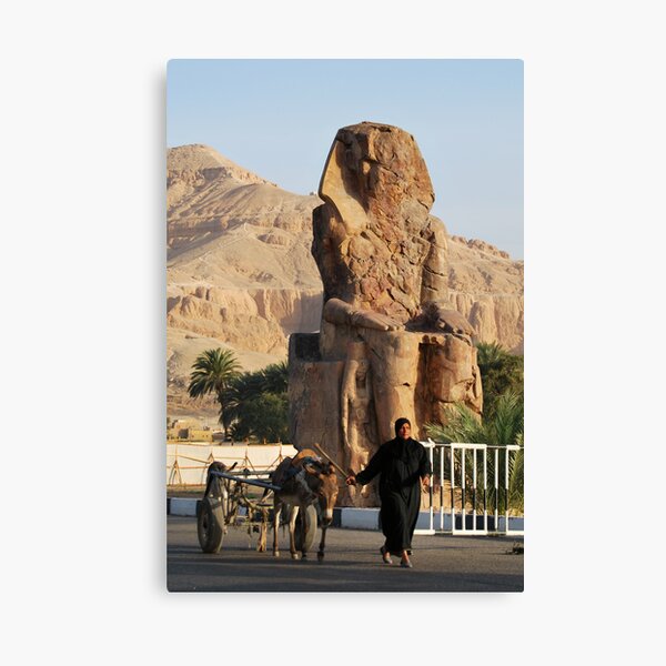 Walking by Memnon Colossus Canvas Print