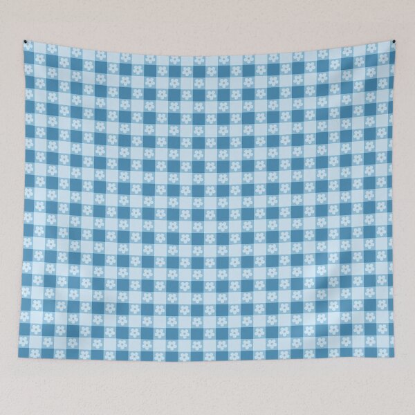 Item preview, Blue Floral Gingham Plaid Aesthetic | Vintage Light Blue Floral Cottagecore Flower Pattern | Cute Preppy Botanical Check Design | Pastel Blue Floral Plaid designed and sold by VivaFy.