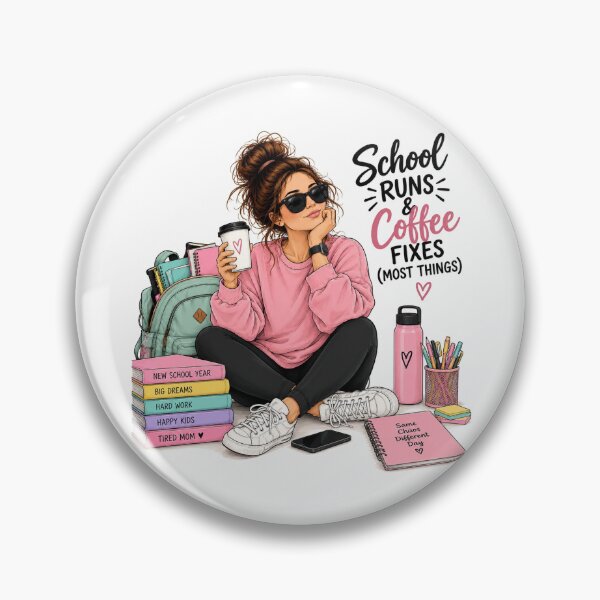 Item preview, School Runs & Coffee Fixes  designed and sold by VeraLuta.