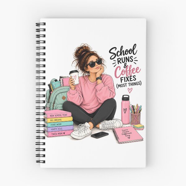 Item preview, School Runs & Coffee Fixes  designed and sold by VeraLuta.