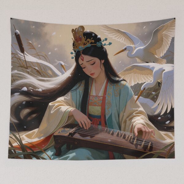 Item preview, Pipa Melodies Flow Where the White Cranes Flow (V6) designed and sold by SabaMirzique.