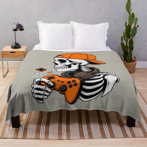 Item preview, Skeleton Playing, Funny Halloween Skeleton Shirt designed and sold by MalwasBasket.