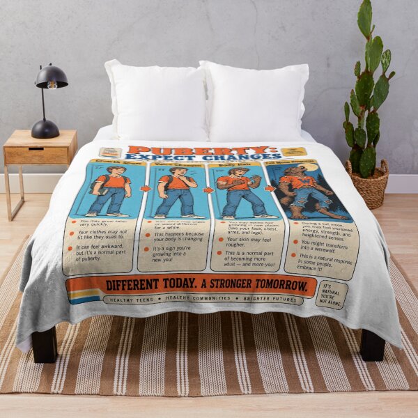 Item preview, Puberty Expect Changes Vintage Halloween – Retro Werewolf Health Class Parody designed and sold by WolfmanProphecy.