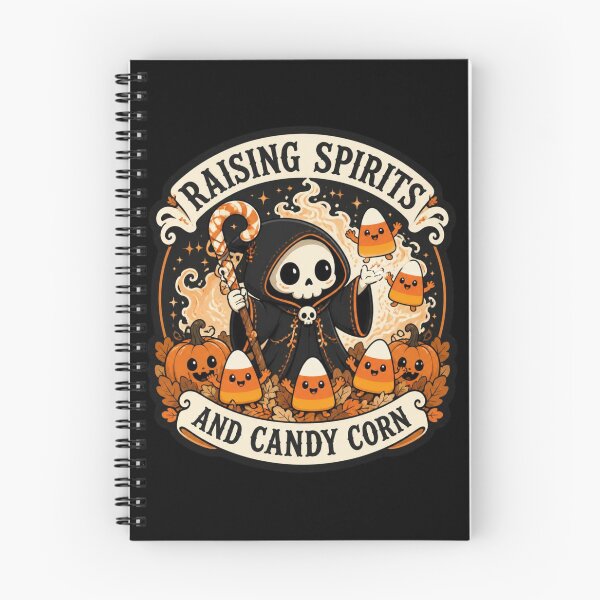 Item preview, Raising Spirits And Candy Corn Shirt Funny Chibi Necromancer Halloween Tee designed and sold by Dice_Goblin_Studio.