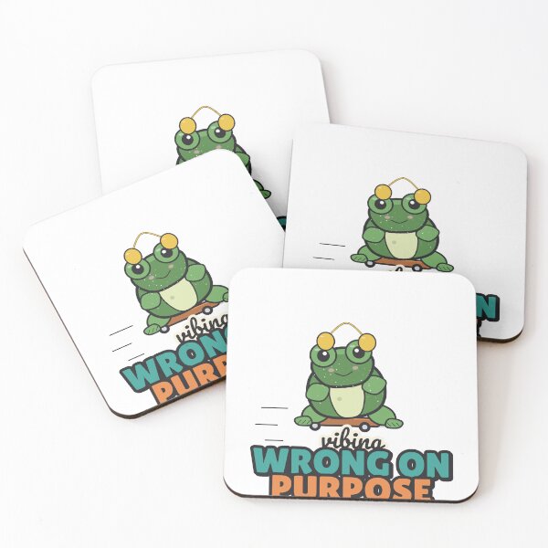 Item preview, Vibing Wrong on Purpose - Funny Skater Frog designed and sold by BooAndBloomCo.