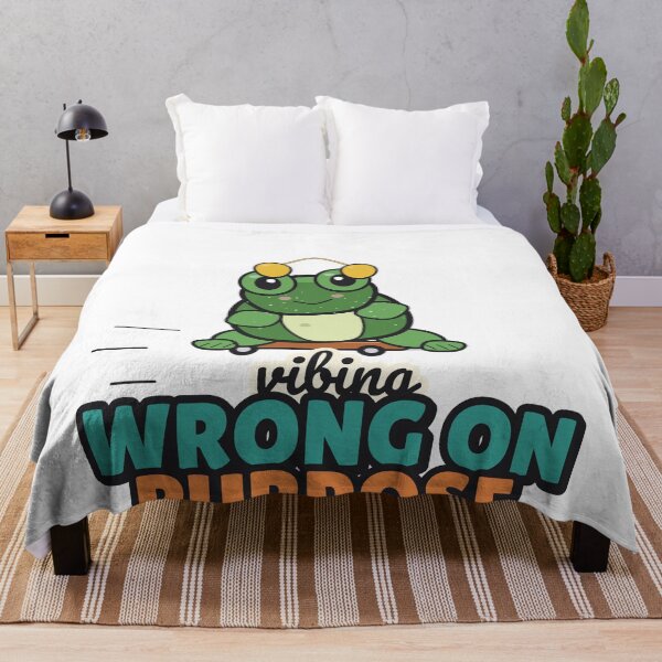 Item preview, Vibing Wrong on Purpose - Funny Skater Frog designed and sold by BooAndBloomCo.