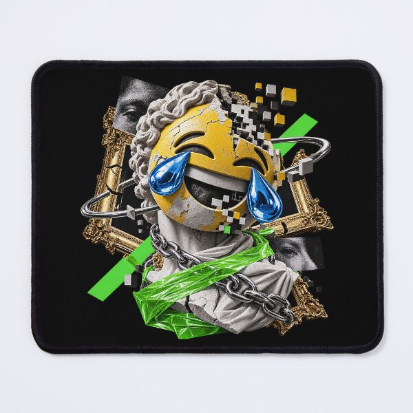 Item preview, Laughing Crying Emoji Classical Statue Vaporwave Collage Art designed and sold by zzz888.