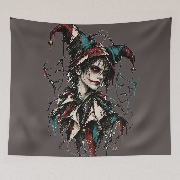 Item preview, Gothic Jester Between Two Emotions designed and sold by Qenlo.