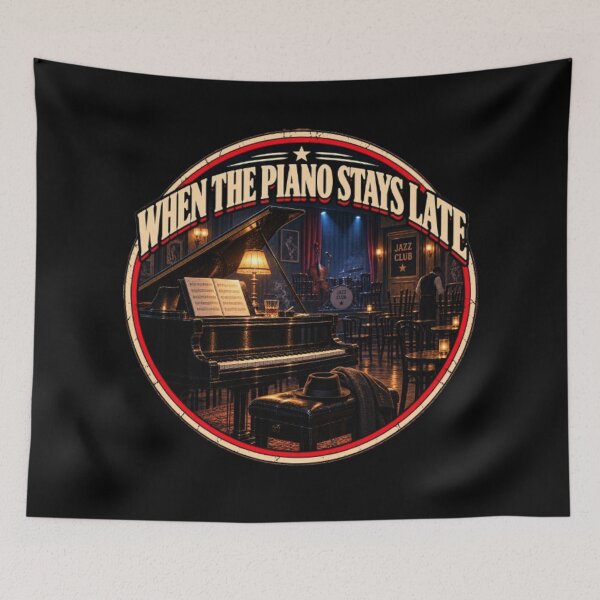 Item preview, When the Piano Stays Late — Vintage Jazz Music designed and sold by QuietSpark.