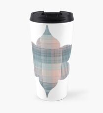 Pastel Plaid Mandala Outline Travel Mug