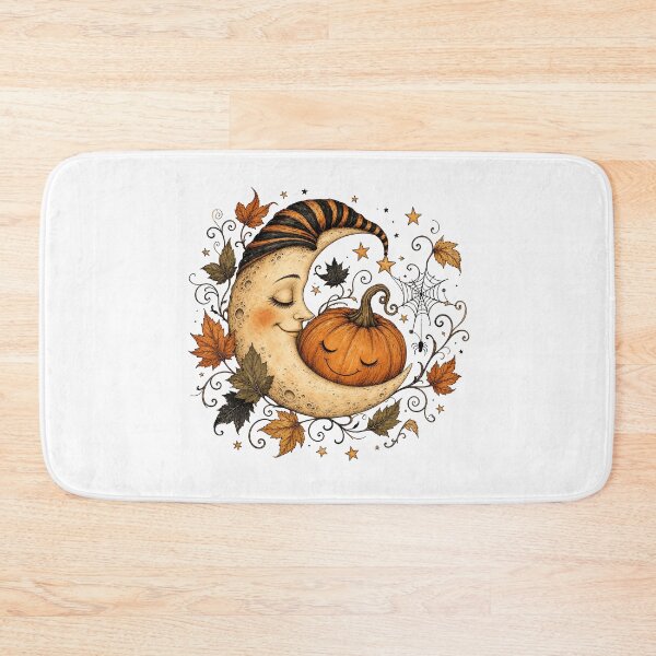 Item preview, Sleepy Moon and Pumpkin designed and sold by JoyfullyOffbeat.