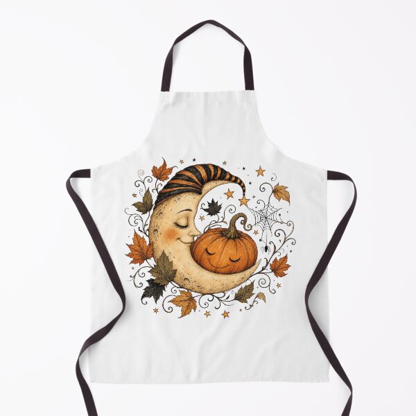 Item preview, Sleepy Moon and Pumpkin designed and sold by JoyfullyOffbeat.